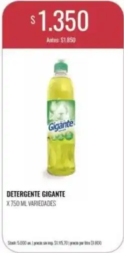 Supermercados Tadicor Gigante - detergente oferta