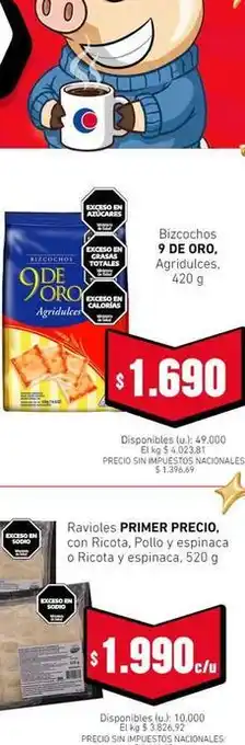 9 de oro - bizcochos 9 de oro