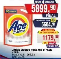 Maxiconsumo Ace - jabon liquido ropa ace d-pack oferta