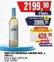 Maxiconsumo Estancia mendoza - vino est.mendoza chenin dce oferta