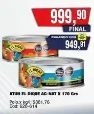 Maxiconsumo El dique - atun ac-nat x 170 grs oferta