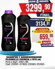 Maxiconsumo Plusbelle - shampoo y adoncicionador plusblle esencia x 970 ml. cod: 25591-27802-25593-25592 oferta