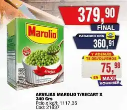 Maxiconsumo Marolio - arvejas t/recart x 340 grs oferta