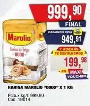 Maxiconsumo Marolio - harina de trigo 0000 oferta