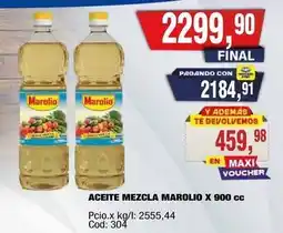 Maxiconsumo Marolio - aceite mezcla x 900 cc oferta