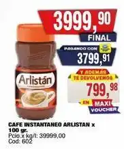 Maxiconsumo Arlistán - cafe instantaneo arlistan oferta