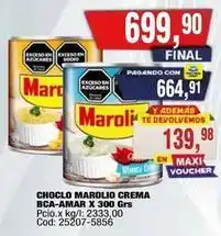 Maxiconsumo Marolio - choco marolio crema bca-amar x 300 grs oferta