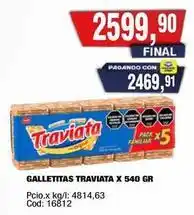 Maxiconsumo Traviata - galletitas traviata x 540 gr oferta