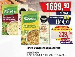 Maxiconsumo Knorr - sopa knorr casera/crema oferta