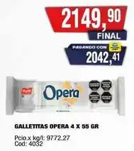 Maxiconsumo Opera - galletitas opera 4 x 55 gr oferta