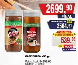 Maxiconsumo Origen - café dolca x50 gr oferta