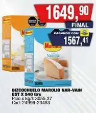 Maxiconsumo Marolio - bizcochuelo marolio nar-vain est x 540 grs oferta