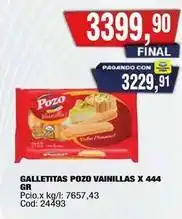 Maxiconsumo Pozo - galletitas vainillas x 444 gr oferta