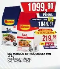Maxiconsumo Marolio - sal marolio entref/gruesa paq x1 kg cod: 14651-14652 oferta