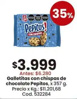 Coto Pepitos galletitas con chispas de chocolate oferta