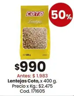 Coto Coto lentejas oferta