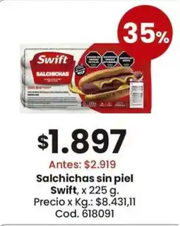 Coto Swift salchichas sin piel oferta