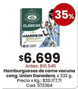 Coto Union ganadera hamburguesas clasicas oferta