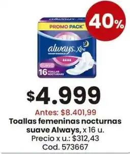 Coto Always toallas femeninas nocturnas suave oferta