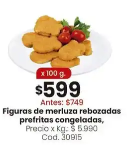 Coto Figuras de merluza rebozadas prefritas congeladas oferta