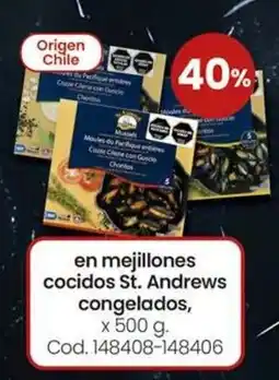 Coto St. Andrews mejillones cocidos congelados oferta