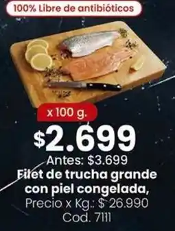 Coto Filet de trucha grande con piel congelada oferta