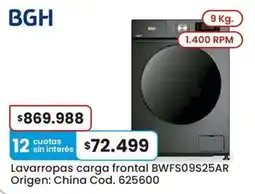 Coto Bgh lavarropas carga frontal oferta