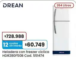 Coto Drean heladera con freezer cíclica oferta