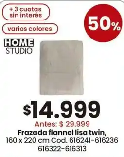 Coto Home studio frazada flannel lisa twin oferta