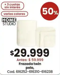 Coto Home studio frazada twin pelo oferta