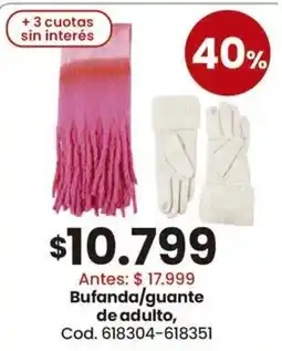 Coto Bufanda/guante de adulto oferta