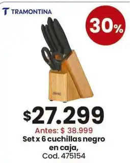 Coto Tramontina set x 6 cuchillas negro oferta