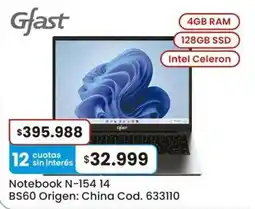 Coto Gfast notebook n-154 14 oferta