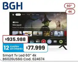 Coto Bgh smart tv led 60" 4k oferta