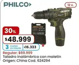 Coto Philco taladro inalámbrico con maletín oferta