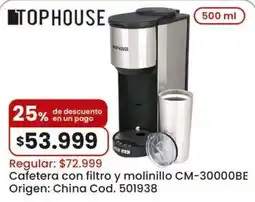 Coto Tophouse cafetera con filtro y molinillo oferta