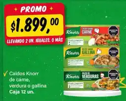 Supermercados Damesco Knorr caldos de carne, verdura o gallina oferta