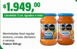 Supermercados Damesco Noel mermeladas regular durazno ciruela damasco o naranja oferta