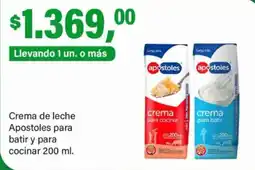 Supermercados Damesco Apostoles crema de leche para batir y para cocinar oferta
