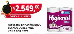 Supermercados Damesco Higienol papel higienico higienol blanco doble hoja oferta