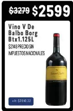 Makro Balbo Borg Vino V De oferta