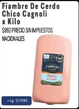 Makro Cagnoli fiambre de cerdo oferta