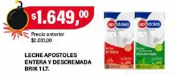 Supermercados Damesco Apostoles leche entera y descremada oferta