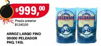 Supermercados Damesco Peleador arroz largo fino oferta
