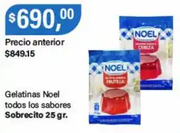 Supermercados Damesco Noel gelatinas todos los sabores oferta