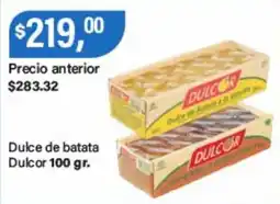 Supermercados Damesco Dulcor dulce de batata a de vainilla oferta