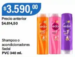 Supermercados Damesco Sedal shampoo o acondicionadores oferta