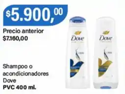 Supermercados Damesco Dove shampoo o acondicionadores oferta