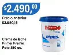 Supermercados Damesco Primer premio crema de leche oferta