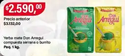 Supermercados Damesco Don Arregui yerba mate compuesta serrana o burrito oferta